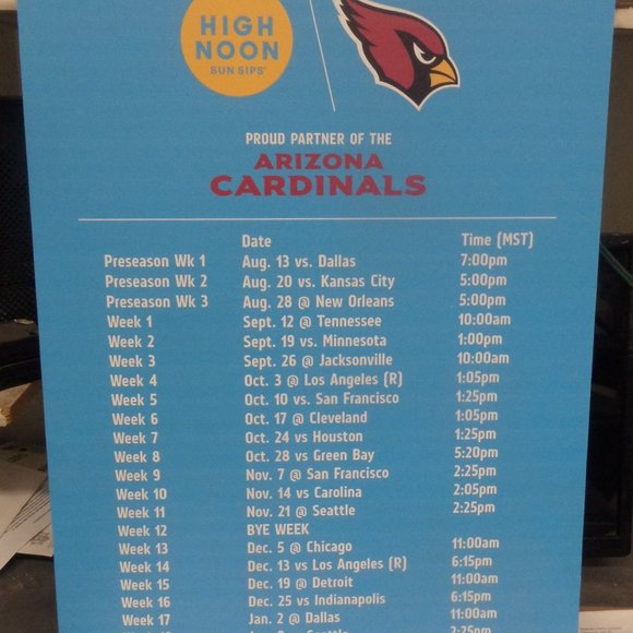 Authentic High Noon 2021 Football Scheduel - Picture 1 of 6